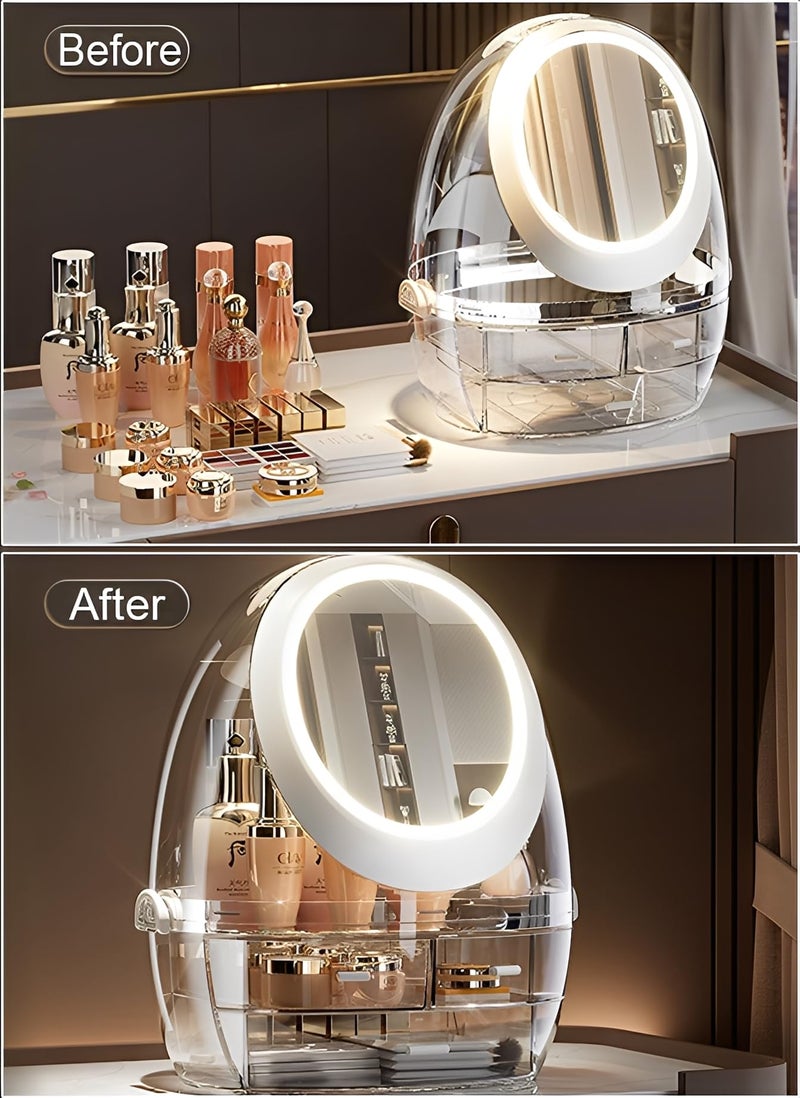 Sooyee Makeup Organizer,Acrylic Cosmetic Organizer Storage Drawers Jewelry and Cosmetic Display Cases Box(5 Drawers 7 Tiers) 3 Pieces Stackable,Clear - Image 4